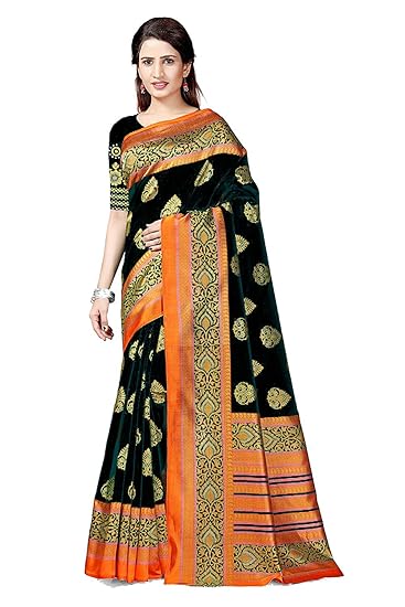 Women's Art Silk Saree With Blouse (SAMPURNA (2))