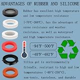 ZDBB 135 PCS Plumbing Washers Assorted Kit Flat Silicone Gasket Set view 7