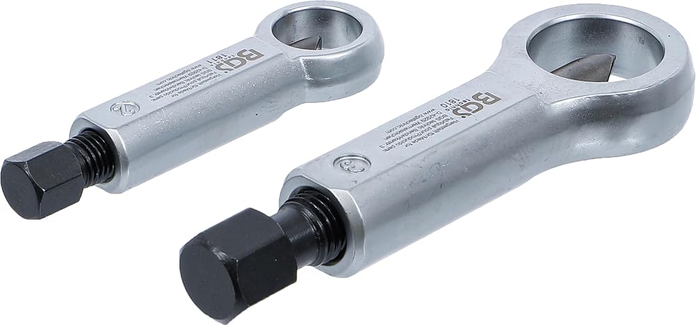 BGS Nut Splitter Set 12-16mm 16-22mm Carbon Steel 2 Piece Bolt Remover Tool