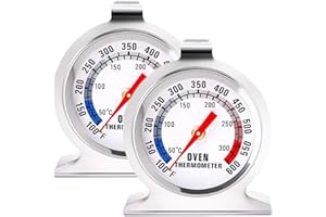 DUTTY Oven Thermometers Large Dial Oven Grill Monitoring Cooking Thermometer with Dual-Scale 50-300°C/100-600°F for BBQ Bakin