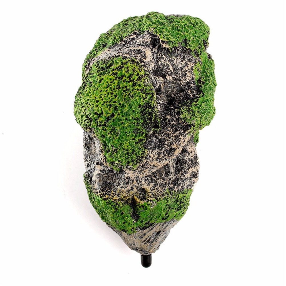 Yosoo Resin Artificial Aquarium Floating Moss Stone Rocks Decoration For Fish Tank Landscape (Size : M)