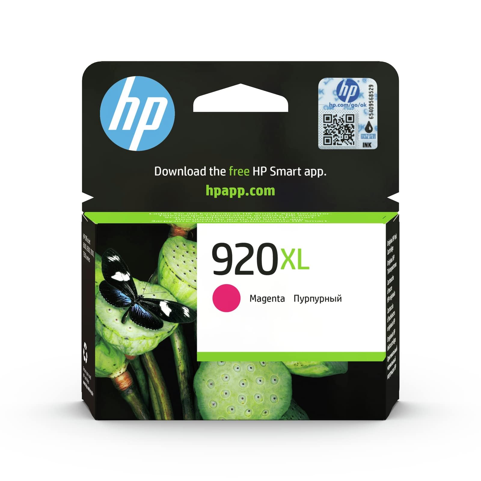HP CD973AE 920XL High Yield Original Ink Cartridge, Magenta, Single Pack