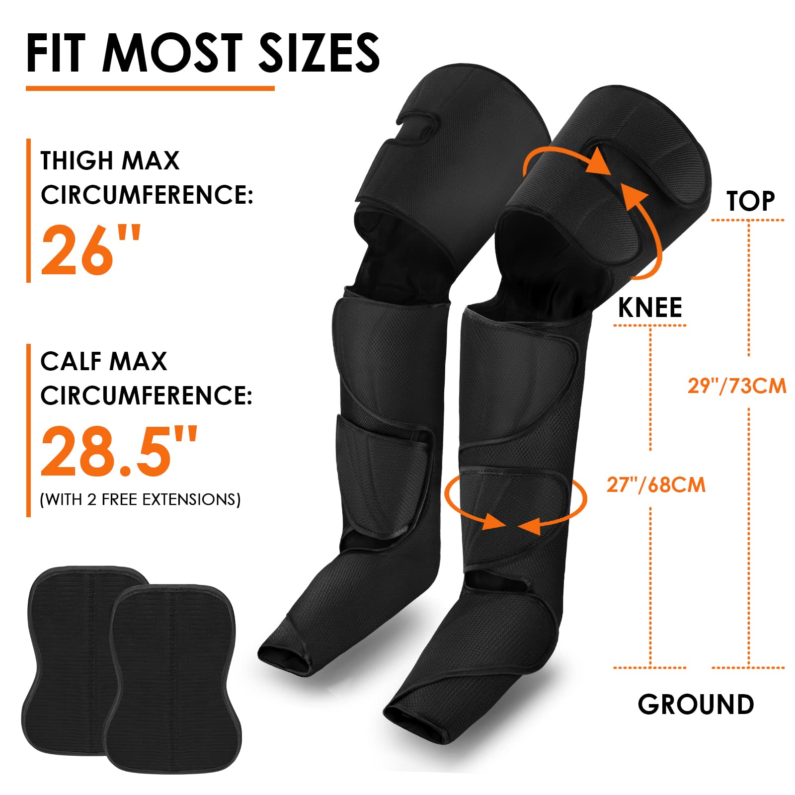 CINCOM Leg Massager with Heat - Air Compression Foot, Calf & Thigh Massager with Handheld Controller