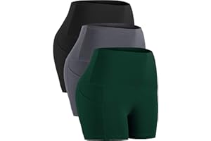 CADMUS High Waist Athletic Shorts for Womens Yoga Fitness Running Shorts with Deep Pockets