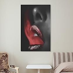 Black And White Sexy Woman Red Lips Smoke Aesthetic