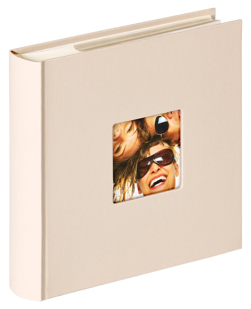 walther Design Photo Album Sand 200 Photos 10 x 15 cm Memo Slip-in Album with Punched Cover, Fun ME-110-C