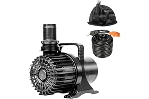 OYO WATER Outdoor Large 8300gph-520W 32.8FT Pond Water-fall & Kio Fish Fountain-s &Garden Pump Submersible IPX8: Long 32.8FT Cord Smart-er & Quieter Duck & Yard &Patio Ponds Pumps, 1 Barrier Pump Bag