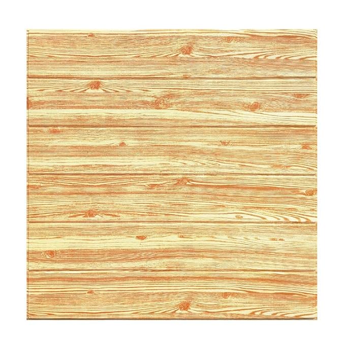 Dligr Sromez 3D Tapete selbstklebend Holzoptik, Schlafzimmer, Wohnzimmer 70 * 70 * 0.6cm,1pcs