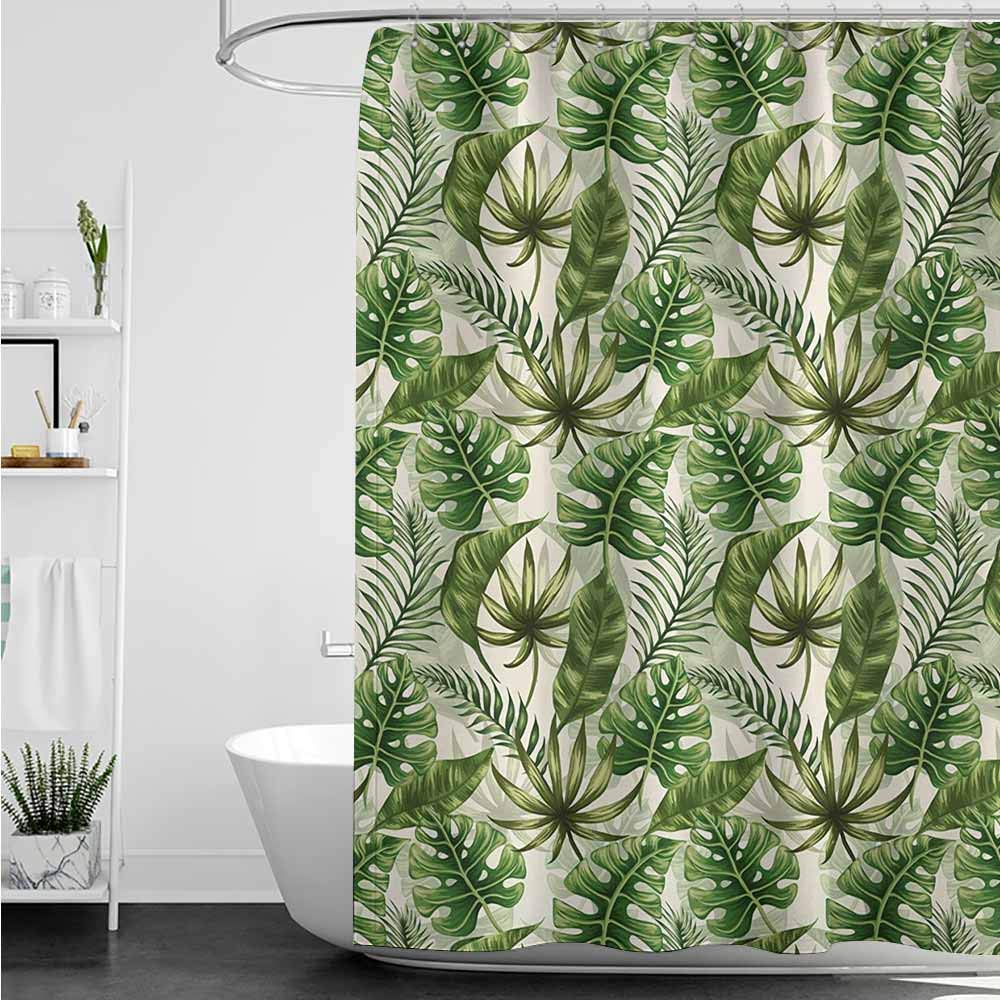 home1love Polyester Shower Curtain,Tropical Rainforest Island Jungle