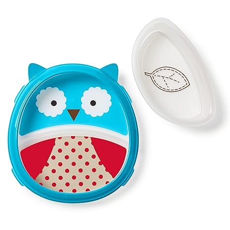 Skip Hop Zoo Eat Neat Plate and Bowl (Blue Owl)