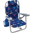 Rio Beach Kid's 5-Position Lay Flat Backpack Folding Beach Chair, Surf Power Surfer