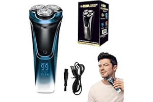 TEOTOPOA Snapbuy Electric Razor for Men, Snapbuy Electric Razor Pro of Father, 4D Floating Head Rotary Shaver,2025 New Electri c Shaver with LCD Display & Quiet Motor, IPX7 Waterproof (Blue)