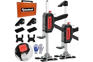SauHandi Furniture Jacks for Heavy Furniture, Stainless Steel Furniture Jack 2 Pack with Dual-Speed Descent, Multifunctional Furniture Lifter Tool for Easy Cabinet & Flooring Installation