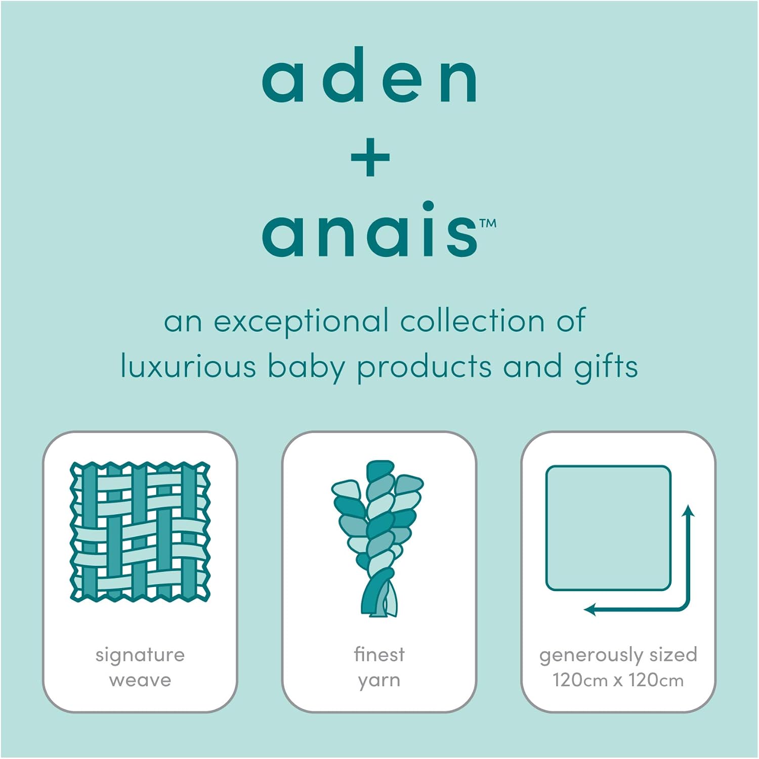 aden + anais silky soft Dream Blanket, Ideal Newborn Nursery & Cot Blankets for Baby Girls & Boys - Image 5