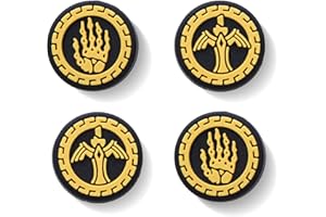 NANANINO Switch Thumb Grips, Switch OLED Button Caps, Switch Thumb Grip Caps - 4 Packs (Black)