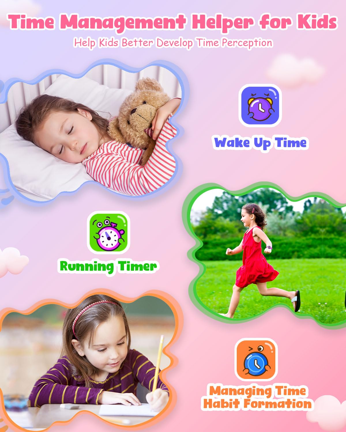 Bunyta Unicorn Kids Smart Phone - 2.8 Inch Touchscreen, Dual Camera, Music Player, Puzzle Games, Learning Toys, Birthday for Girls 3-10, 32GB SD Card (Pink)