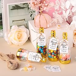 Gerrii 50 Pcs Metallic Champagne Bottle Container