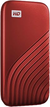 WD 500GB My Passport Portable SSD USB C NVMe Up to 1050 MB/s Red view 5