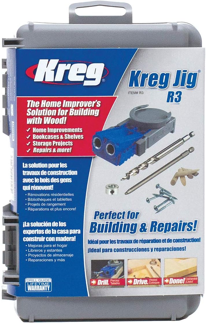 KREG R3 Jr. Pocket Hole Jig System, Blue - - 