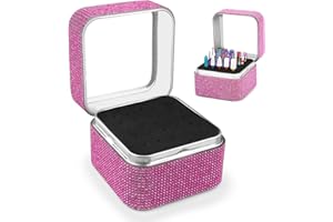 Cellentool Nail Drill Bits Holder Rhinestone Case Box- Efile Nail Bits Displayer Organizer Container, 25 Holes Dustproof Portable Storage Box for Manicure Tools (Drill Bits Not Included)