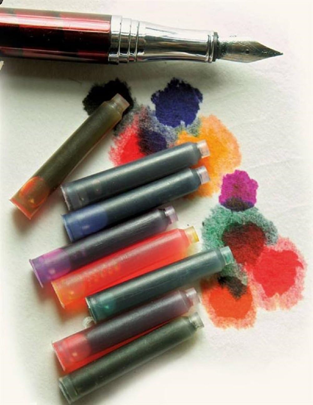 Victorian Trading Co Rainbow Ink Fountain Pen Ink Refill Cartridges (8)
