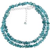 InfinityGemsArt Natural Raw Grandidierite Crystal Handmade Polished Choker Necklace, Gemstone Birthstone, Healing Stones, Women Jewelry, 925 Sterling Silver Chain 18 inch