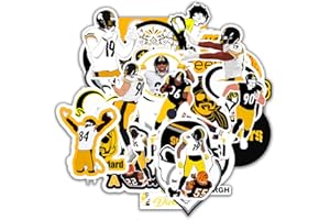 TRANSMERIDIAN TRAVELER 33 PCS American Football Rugby Stickers for Water Bottle, Laptop, Bicycle, Computer, Motorcycle, Travel Case, Car Decal Decoration Sticker 2-2.5 inches