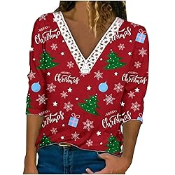 Cheifay Wowomens Tops 3/4 Sleeve Shirts for Women