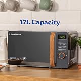 Russell Hobbs RHMD714G 17L 700W Digital Microwave Scandi Grey Wood Handle view 4