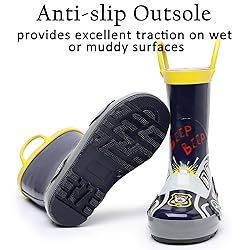 LANCDON Toddler Rain Boots for Boys and Girls