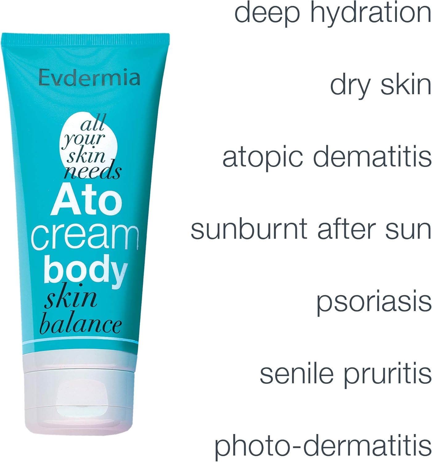 Eczema Cream Ato Cream Body 175ml with Hyaluronic Acid. Ideal for Atopic Dermatitis, Deep