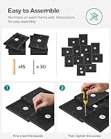 SONGMICS 12-Photo Picture Frame Collage Wall Mount RPF22BK Ink Black view 5
