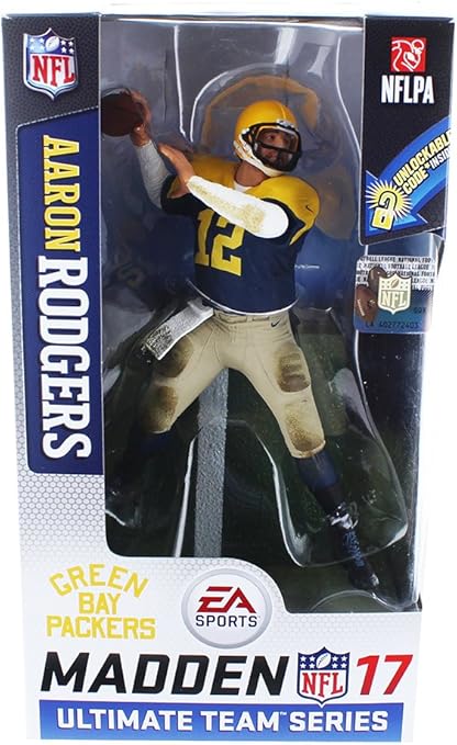 Amazon Com Mcfarlane Green Bay Packers Aaron Rogers Nfl 17 Ultimate Team Series 2 Figure Toys Games