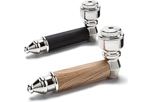 SPIPER Tobacco Pipe Set for Men, 2-Pack Metal Pipe with Dual-Layer Heat-Resistant Handle, Travel Pipe Kit with Glass Bottle, Steel Tool & Carbon Fiber Pouch, Compact Pipe Accessories Gift Set