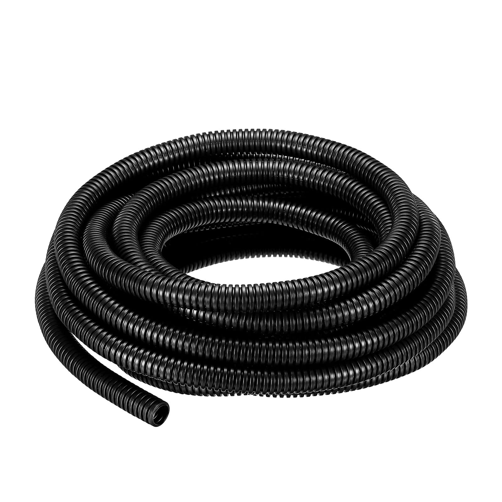 DMiotech 15.8mmx13.0mmx7m Plastic Non-Split Corrugated Tubing Indoor Outdoor Cord Management for Wrap Tidy Office Garden