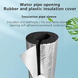 POWRZZZY Pipe Insulation Foam Tube Wrap Rubber Foil 10mm Freeze Protection 1m view 6