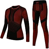 MEETWEE Women Thermal Underwear, Winter Warm Base Layer Compression Set, Fleece Lined Long Johns Running Skiing