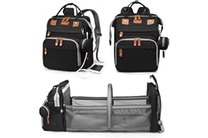 Astro alan Baby Diaper Bags with Changing Station, Waterproof Diaper Bag Backpack for Moms Dads