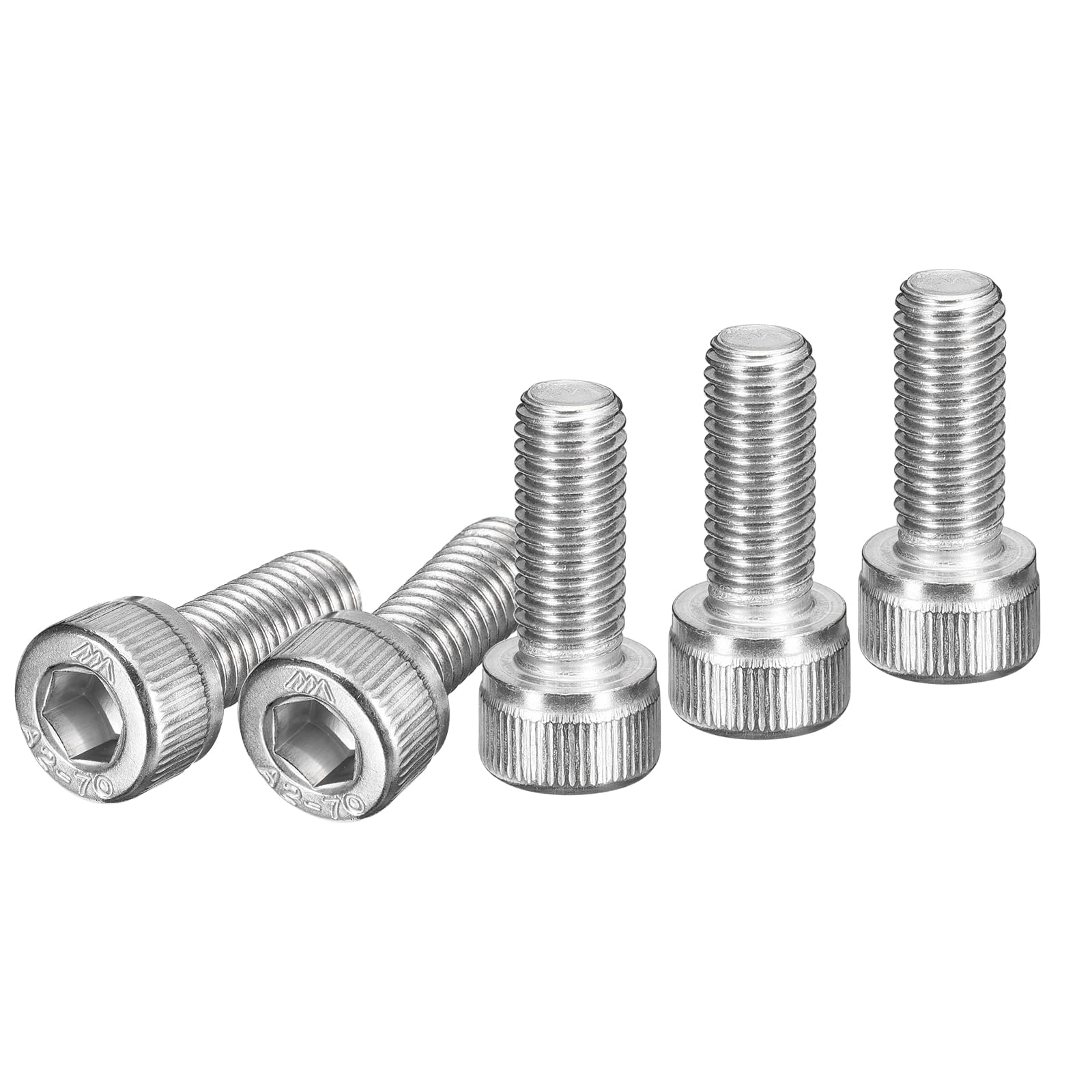 DTGN M8x20mm Socket Head Cap Screws Bolts, 20Pcs 304 Stainless Steel 18-8, Metric Machine Hex Socket Screw, Hex Drive, Bright Finish, UNC Coarse Thread Fully Threaded — image 1