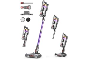 NADALY Cordless Vacuum Cleaner, 650W 55KPA 70Mins Vacuum Cleaners for Home, Anti-Tangle, Self-Standing Stick Vacuum Cordless Rechargeable, Lightweight Vacuum for Hardwood Floors/Pet Hair/Carpet