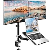 HUANUO Laptop Mount, Height Adjustable Dual Monitor