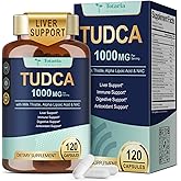 Totaria TUDCA 1000mg Liver Support Supplement with Milk Thistle, NAC, ALA, 80% Silymarin, 15-in-1 Extra Strength Bile Salts, for Liver Cleanse Detox & Repair, Gallbladder, Non-GMO, 120 Capsules