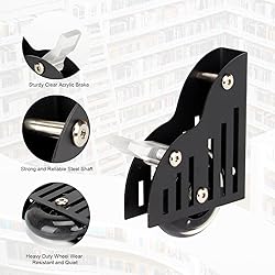 Kcgani 2 Pcs Heavy Duty Sliding Library Ladder