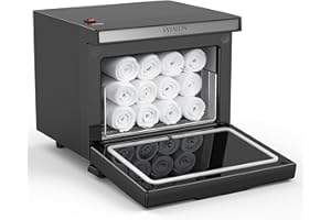 TASALON 8L Towel Warmer Hot Cabinet Box, Aluminum Inner Chamber, Removable Tray, Fast Heating for Beauty Spa Salon Massage - Black