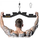 MOST GRIP Neutral Grip LAT Pulldown Attachments for Whole Back Training | LAT Pull Down Bar with 6 Ergonomic Handles, Cable Machine Attachment for Gym, Wide Grip LAT Pulldown Bar for Home Gym Cable