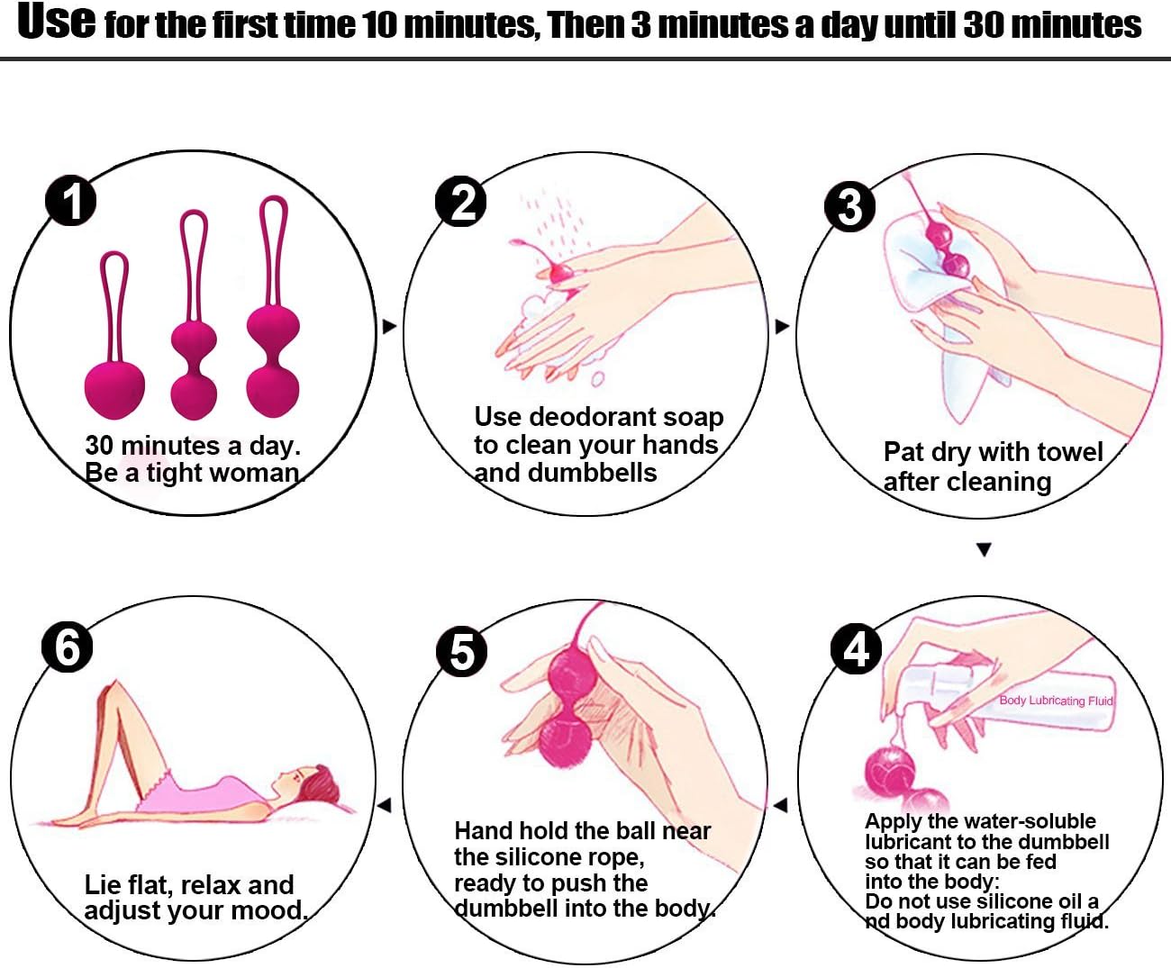 Kegel Exercise Ball Set,Kegel Exercise Weights Sets-Doctor Recommended for Women & Girls Bladder Control (Pink) - Image 4
