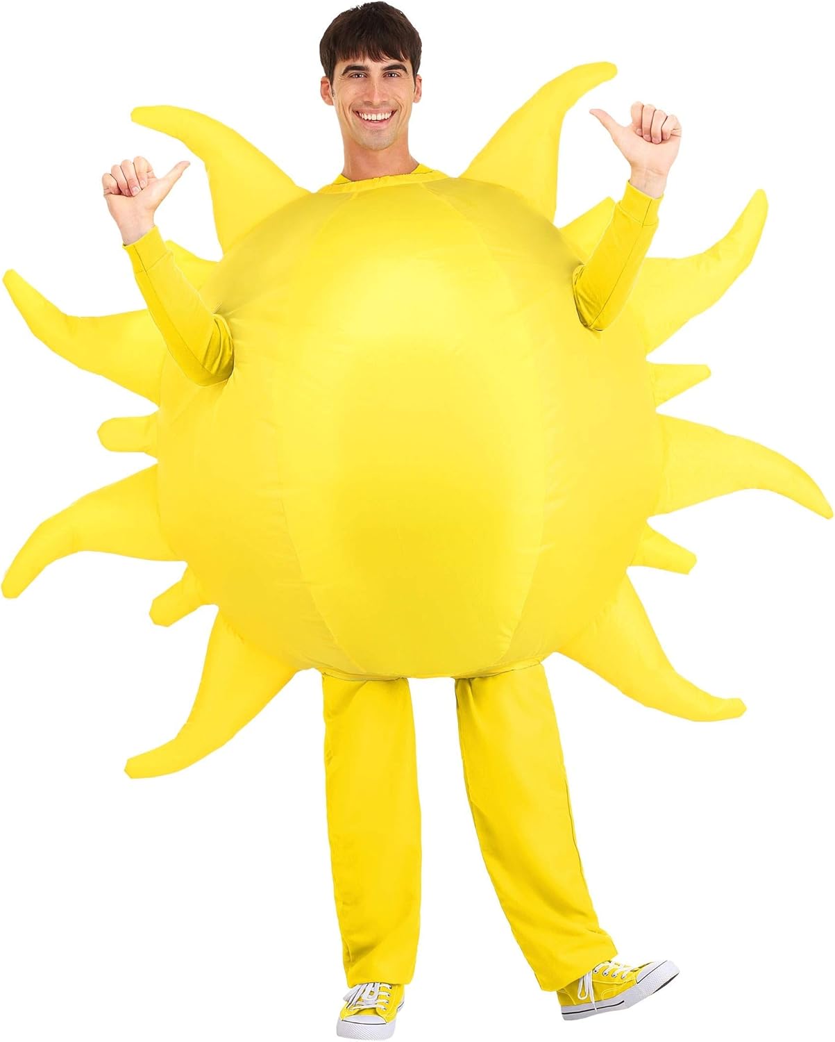 Adult Sun Costume Sunshine Inflatable Costume Standard Standard Yellow Clothing