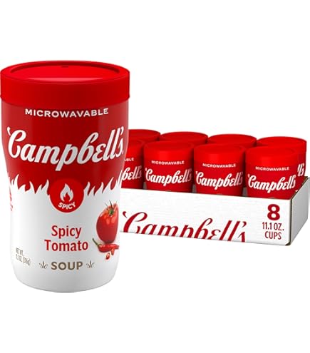 Amazon.com : Campbell's Tomato Soup Microwavable Bowl, 15.4 oz