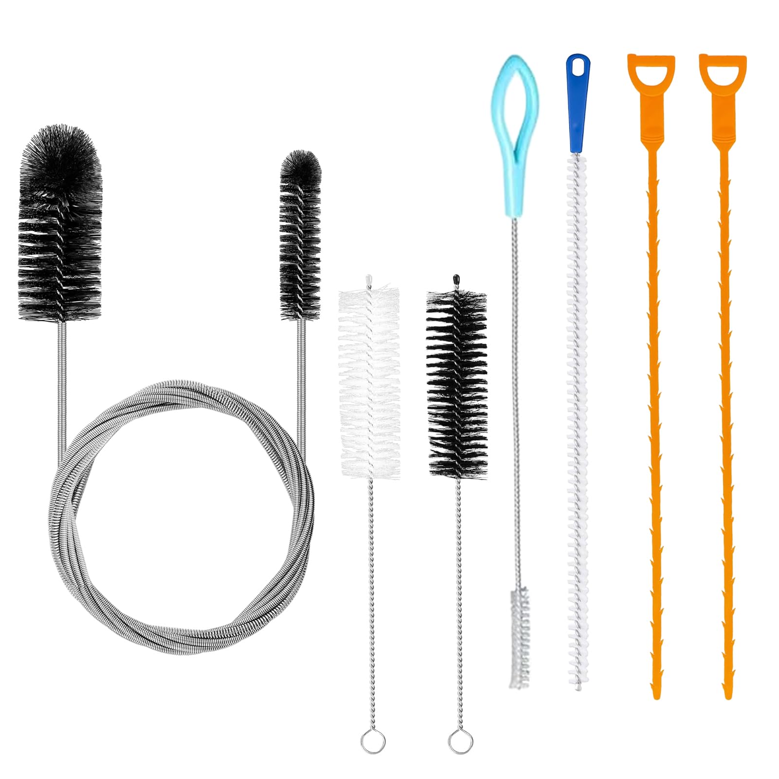 7pcs Drain Unblocker and Cleaner Tool, Pipe Cleaner Brush,Plumbing Unclogger Tool for BathroomKitchen,Plug Hole