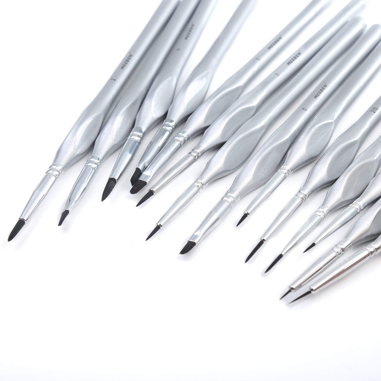 MEEDEN Miniature Paint Brush Set,15 Tiny Detail Paint Brush Set, Professional Fine Tip Paint Brush - Image 4